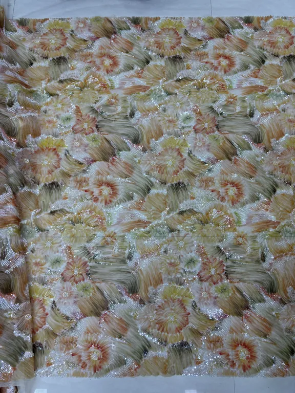 New designer imported ribbon work net fabrics DN-ribbon waves