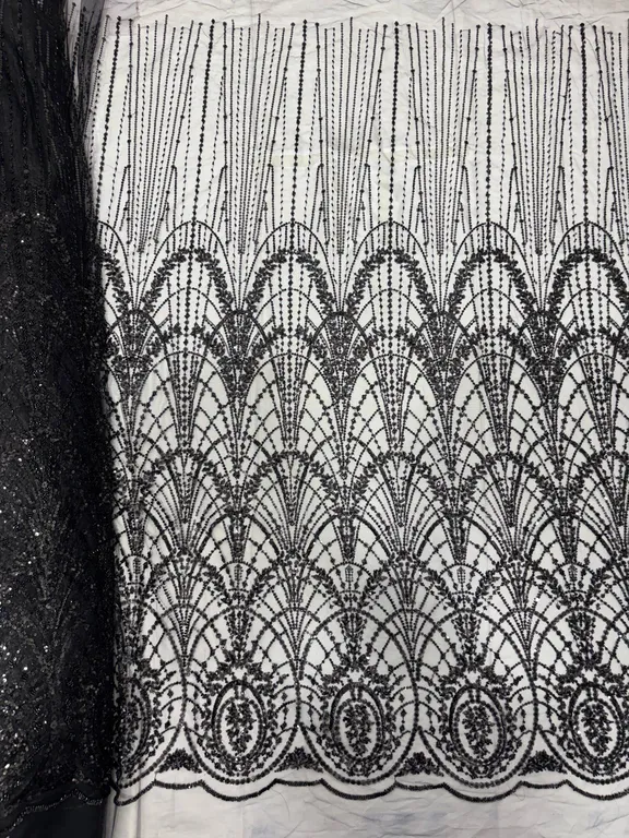 New designer imported beads work net fabrics