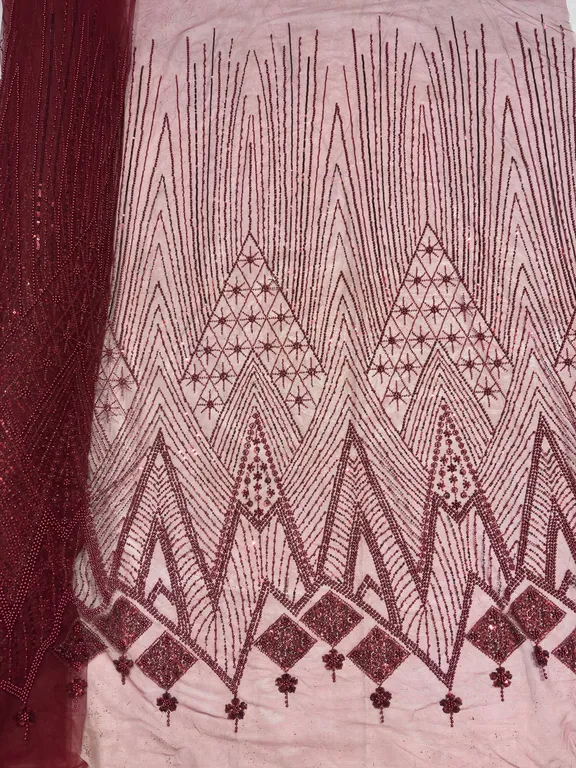 New designer imported Tone to Tone beaded and pearlswork net fabrics