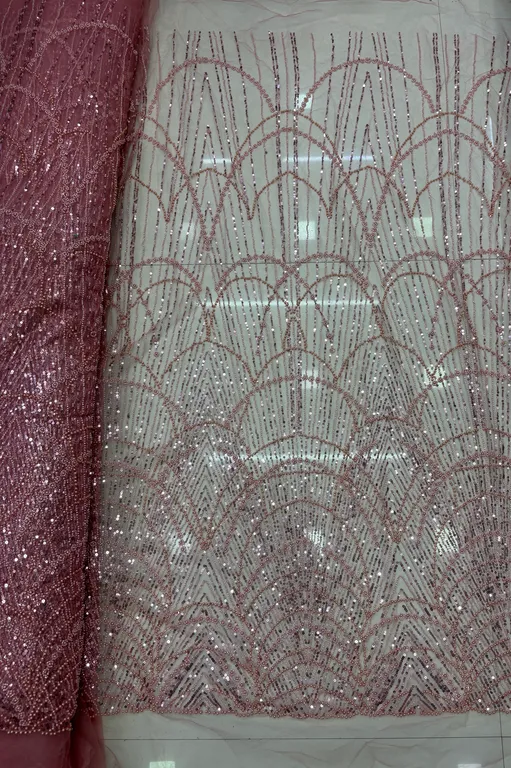 New designer imported beads work net fabrics DN-6744/D3